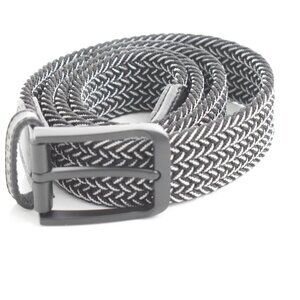 Ghost Max Woven Stretch Golf Belt - Black and White